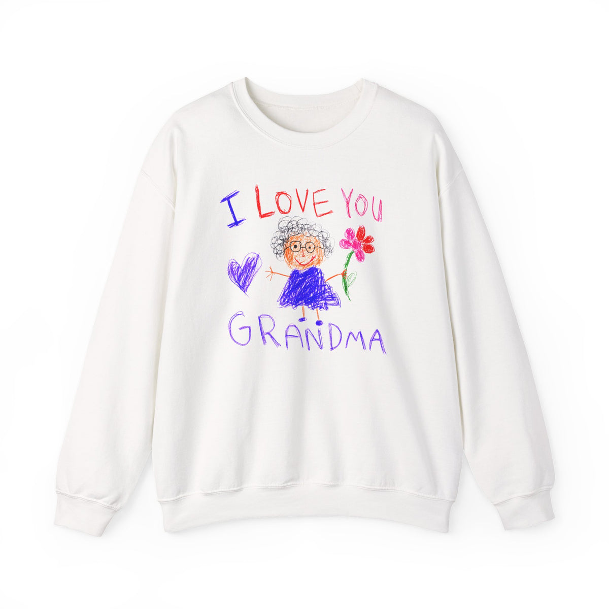 Custom Kid's Drawing Sweatshirt in White