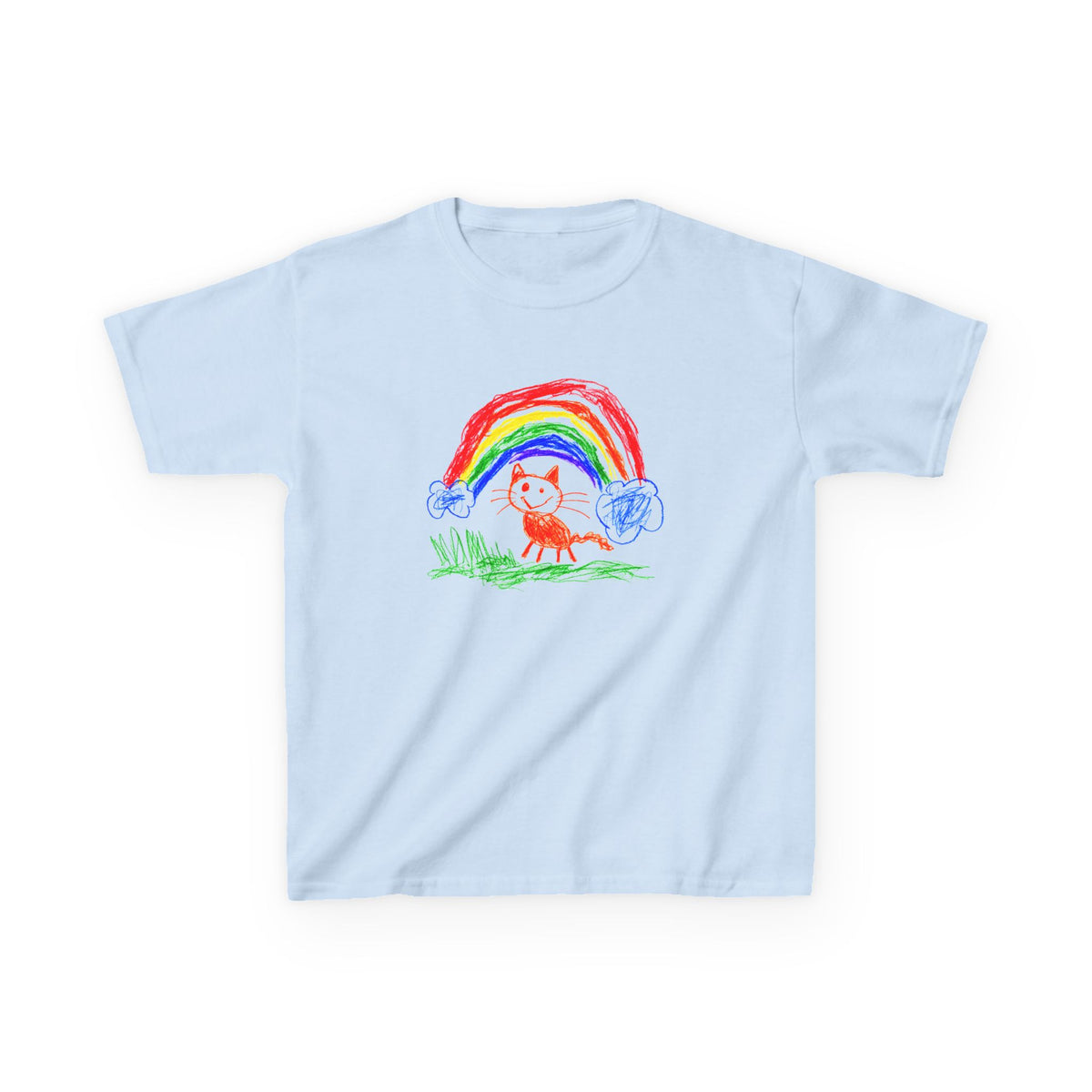 Custom Kid's Drawing T-Shirt (Kids) in Light Blue