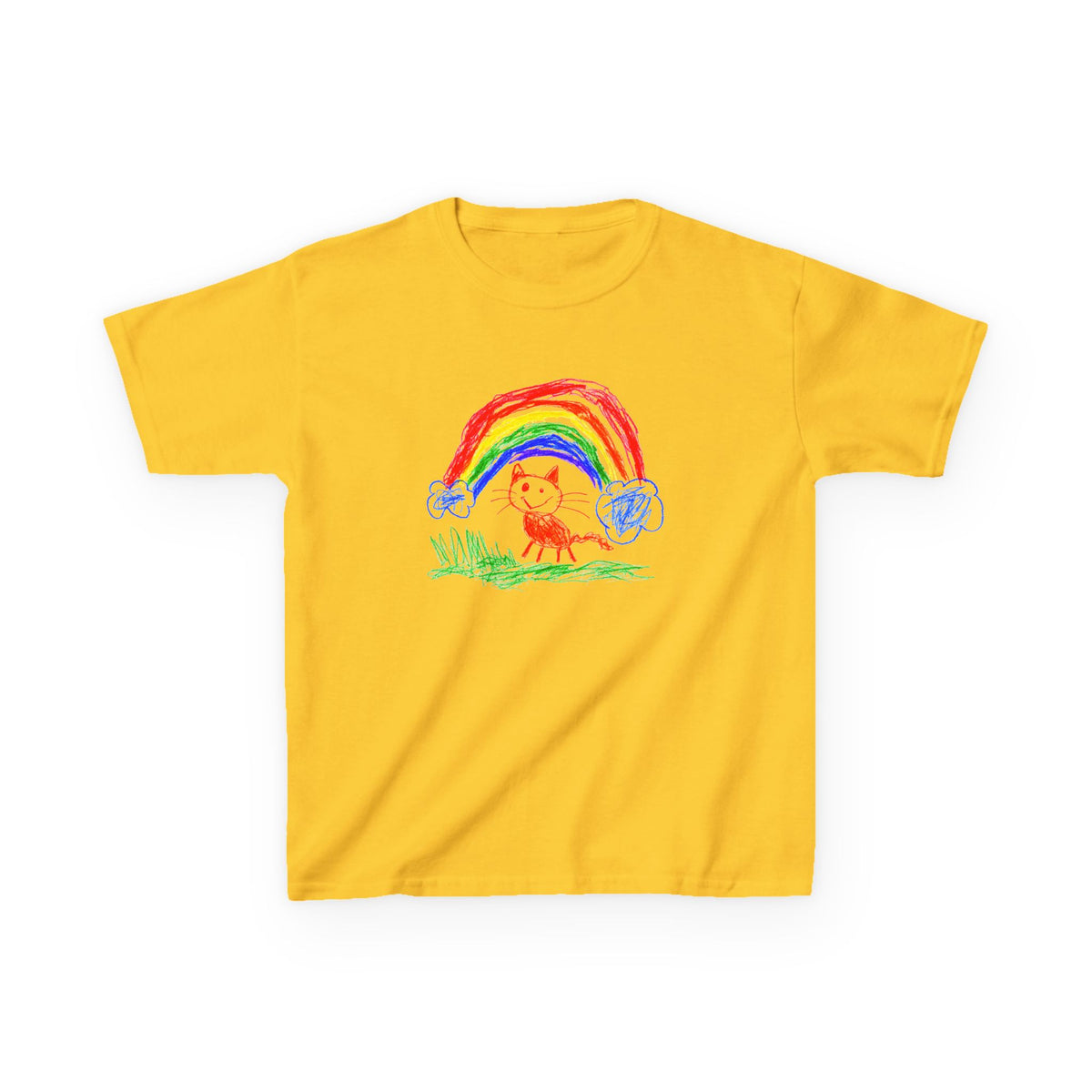 Custom Kid's Drawing T-Shirt (Kids) in Daisy