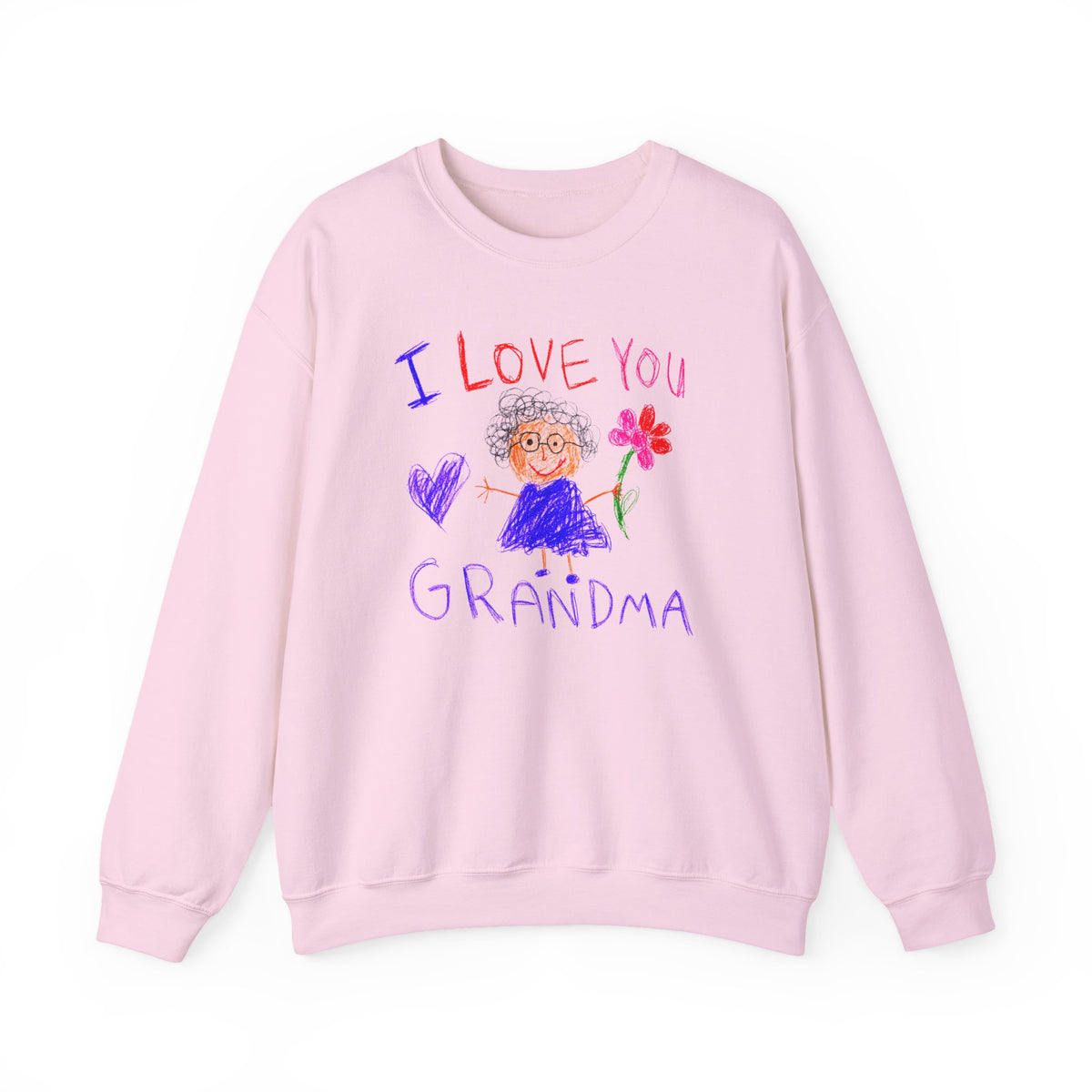 Custom Kid's Drawing Sweatshirt in Light Pink