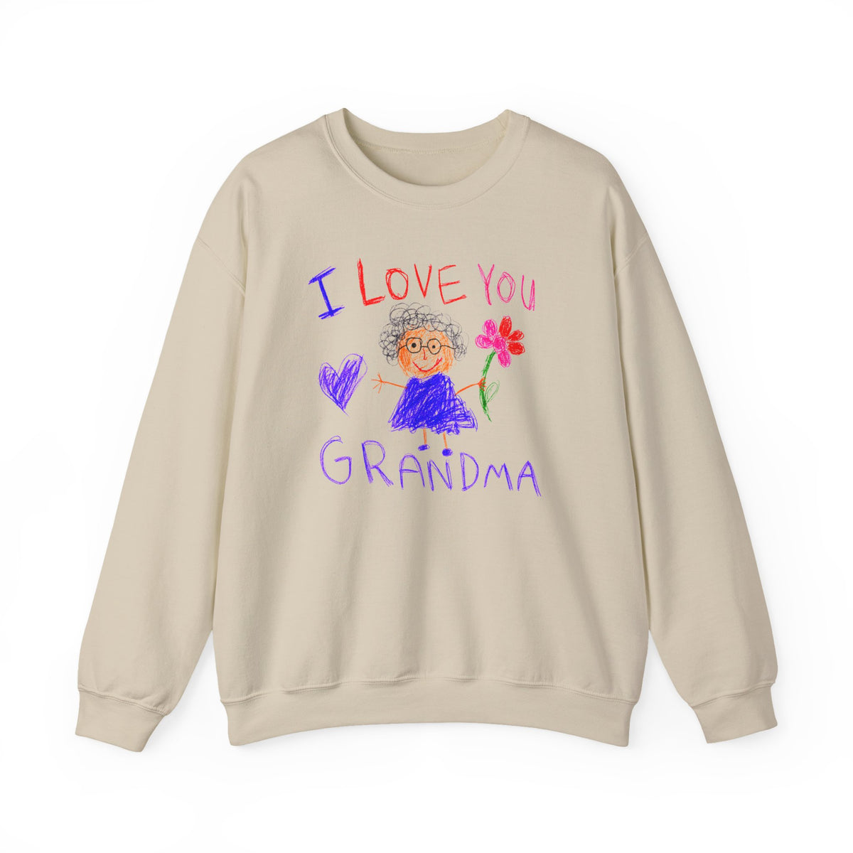 Custom Kid's Drawing Sweatshirt in Sand