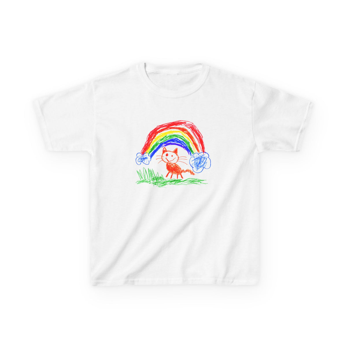 Custom Kid's Drawing T-Shirt (Kids) in White