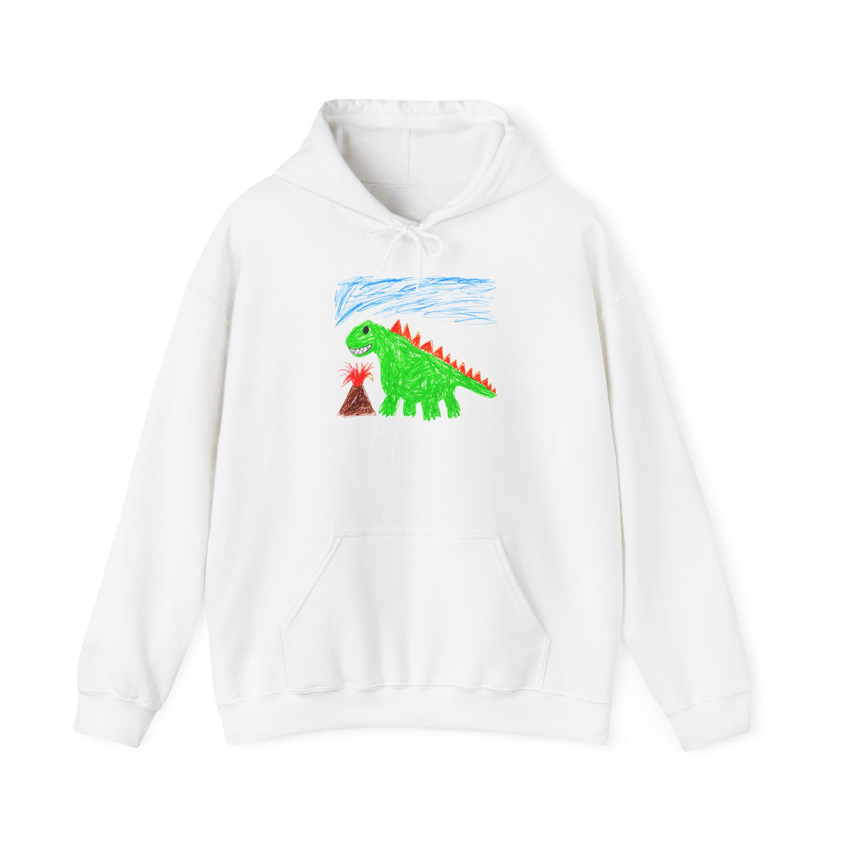 Custom Kid's Drawing Hoodie in White