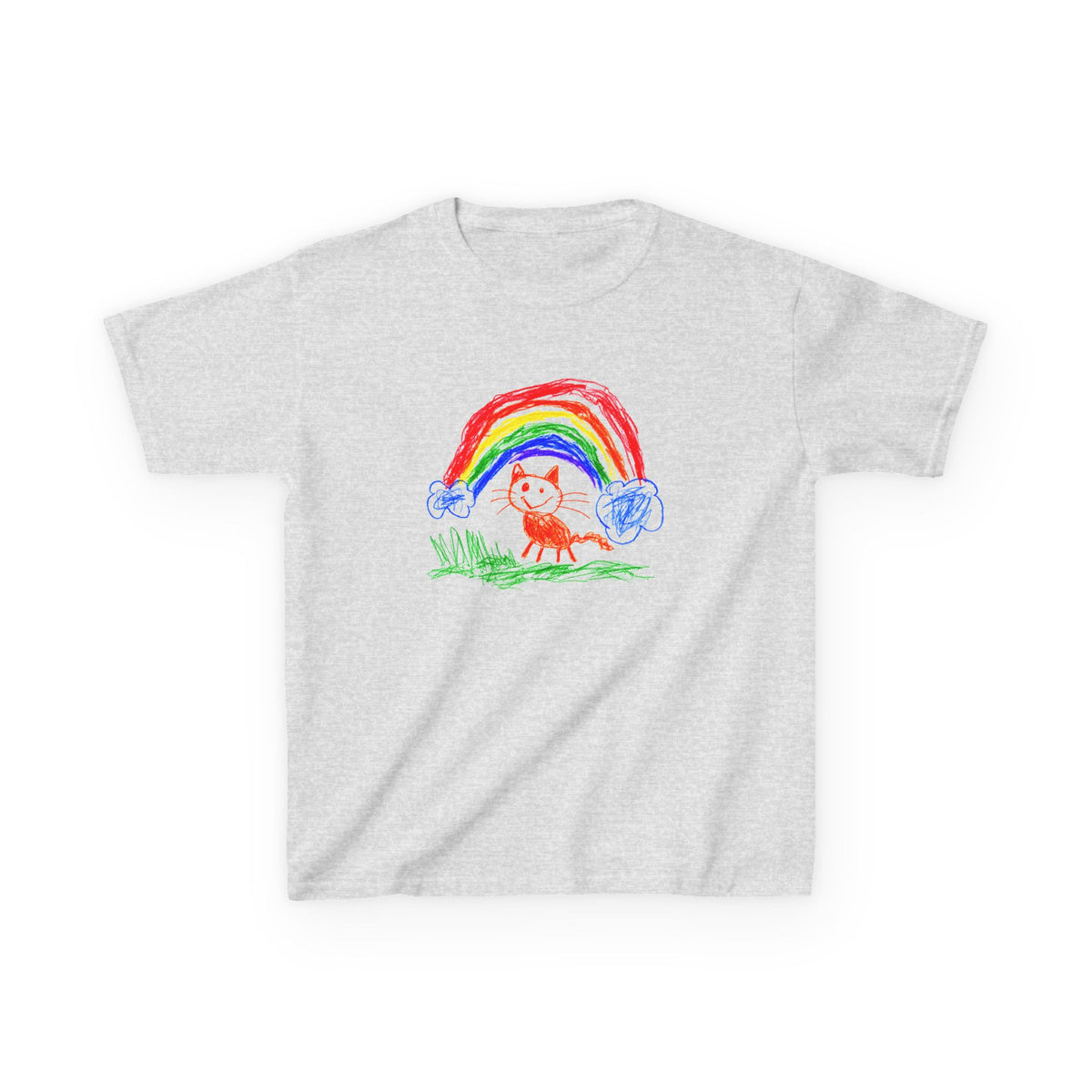 Custom Kid's Drawing T-Shirt (Kids) in Ash