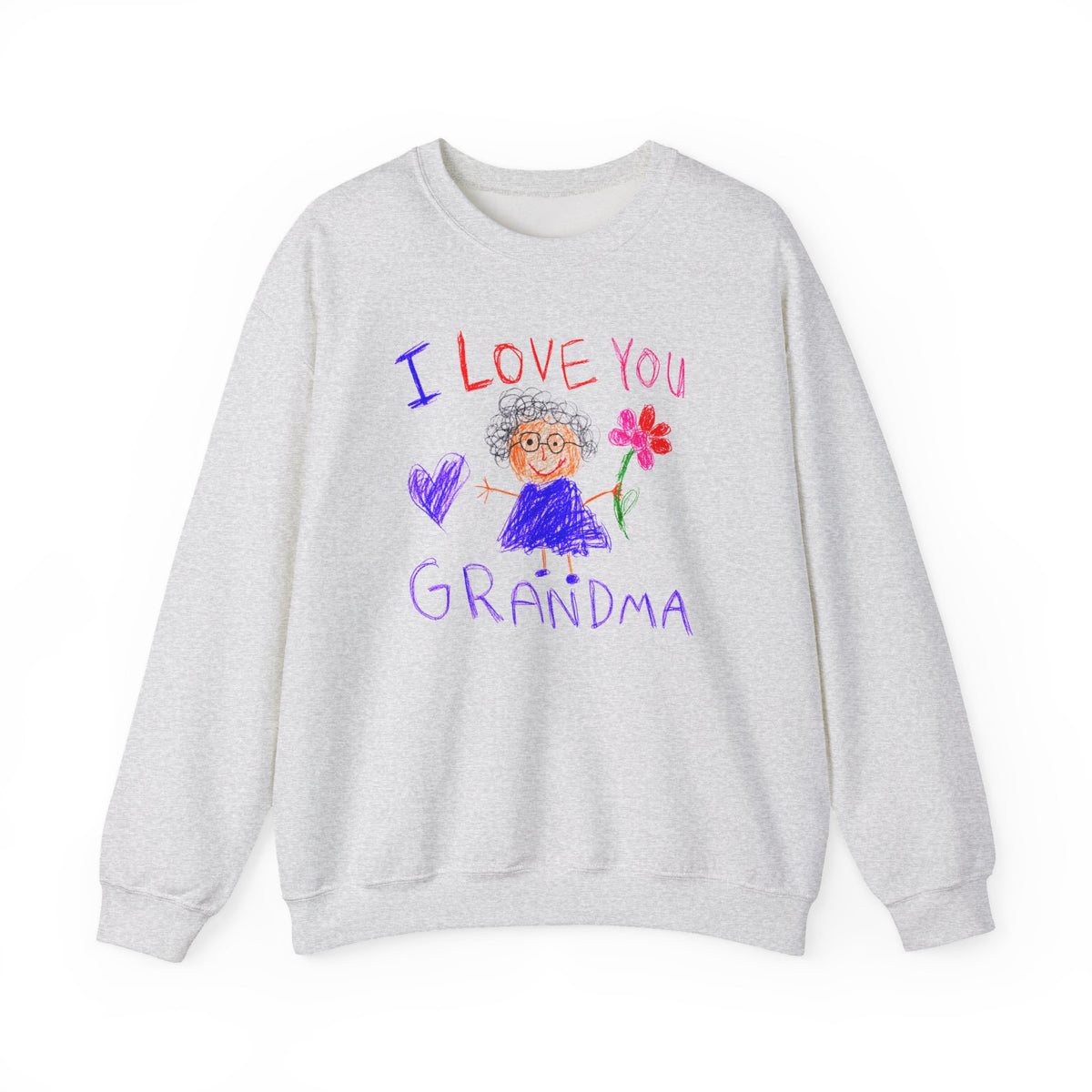 Custom Kid's Drawing Sweatshirt in Ash