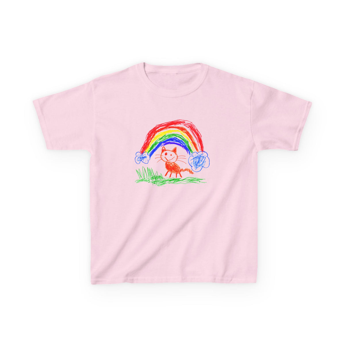 Custom Kid's Drawing T-Shirt (Kids) in Light Pink